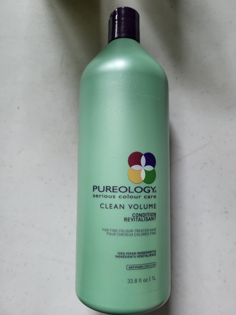 Pureology Clean Volume Conditioner - For Fine, Color Treated Hair. 1 Litre Size.
